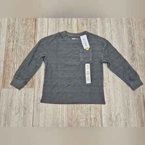 Boys' Relaxed Long Sleeve Gray T Shirt